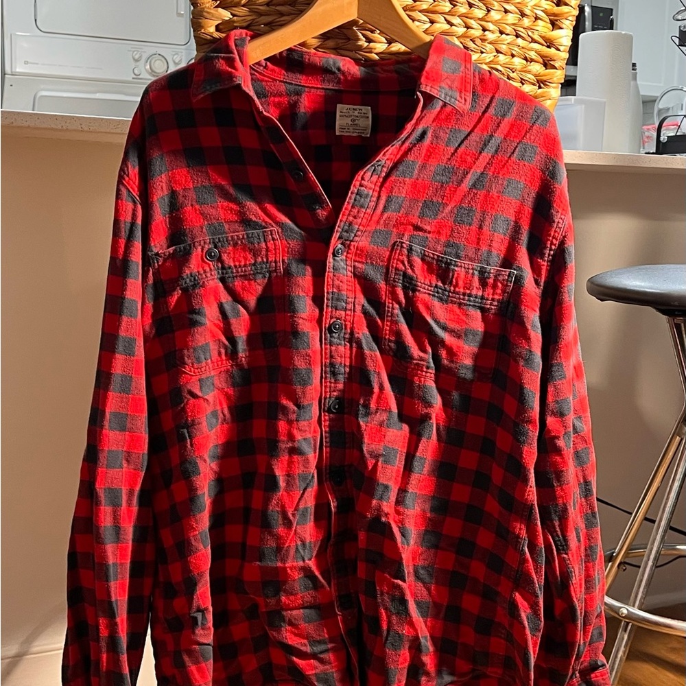Large J.Crew plaid shirt in great condition.